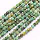 Brins de perles turquoises africaines naturelles (jaspe) G-F509-29-2mm-1