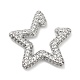 Boucles d'oreilles manchette étoile en strass et cristal EJEW-D059-06P-02-1