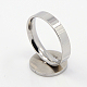 Moda 304 anillos de acero inoxidable RJEW-J002-19mm-03-2