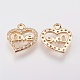 Brass Micro Pave Cubic Zirconia Charms KK-A144-037G-2