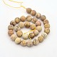 Frosted Round Natural Picture Jasper Beads Strands G-E302-112-12mm-2