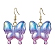 Boucles d'oreilles papillon en acrylique étincelant pour femmes EJEW-JE05644-4