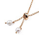 Bracelet coulissant tressé en perles naturelles et verre BJEW-N018-01D-2
