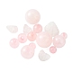Juegos de cuentas redondas de cuarzo rosa natural DIY-FS0003-80-4