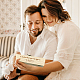 Caja de recuerdos rectangular de madera para prueba de embarazo con cerradura CON-WH0103-004-7