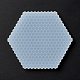 ハニカムテーマ六角カップマットシリコンモールド  レジン型  DIYUV樹脂とエポキシ樹脂のクラフトメイキング用  ホワイト  12.4x11x0.9cm DIY-I088-07-4