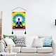 Chakra Cloth Wall Hanging Tapestry HJEW-M003-03E-1
