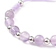 Bracelets coulissants en perles de pierre mélangées naturelles pour hommes femmes BJEW-JB08717-5