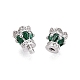 925 винтовая застежка из стерлингового серебра с микропаве из циркония STER-T007-91P-01-2