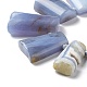 Chapelets de perles en agate avec dentelle bleue naturelle G-M406-C01-2