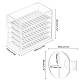 Boîte de rangement pour cils en acrylique rectangle à cinq couches olycraft MRMJ-OC0001-95-2