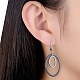 Trendy 925 Sterling Silver Hoop Earrings EJEW-BB20941-A-2