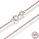 Rhodium Plated 925 Sterling Silver Chain Necklaces STER-L059-12B-1