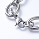 304 Stainless Steel Chain Bracelets BJEW-F407-01-P-3