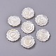 Natural White Shell Mother of Pearl Shell Cabochons SSHEL-L013-10-1