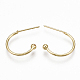 Brass Stud Earrings X-KK-S348-375-2