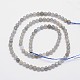 Labradorita natural hebras de perlas reronda G-I156-01-4mm-2