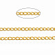 真鍮ツイストチェーン  カーブチェーン  ハンダ付け  スプールで  ゴールドカラー  3x2x0.45mm  約328.08フィート（100m）/ロール CHC-Q001-3x2mm-G-2