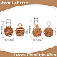 Hobbiesay 40 Uds 4 estilos colgantes envueltos en alambre de cobre rudraksha natural FIND-HY0003-33-2