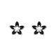 925 Sterling Silver Flower Stud Earrings EJEW-BB37122-1