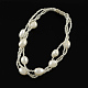Pearl Jewelry Sets: Bracelets and Necklaces SJEW-R043-05-4