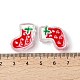 Рождественские украшения тематические непрозрачные акриловые бусины с эмалью OACR-Z021-01K-3