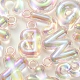 UV Plating Rainbow Iridescent Acrylic Beads OACR-K003-007E-3