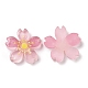 蓄光樹脂カボション  5枚の花/桜  ピンク  26x5mm X-RESI-G030-01B-3