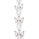 Brins de perles de verre transparentes en forme de fée d'ange AJEW-JB01172-04-1