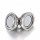 304 Stainless Steel Magnetic Clasps with Loops STAS-K006-8mm-04C-4