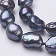 Natural Pearl Beaded Necklaces NJEW-P149-01B-01-3