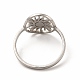 304 anillo de dedo de sol hueco de acero inoxidable para mujer RJEW-K239-09P-2