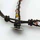 Gemstone Cord Beaded Bracelets X-BJEW-J054-03-3