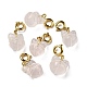 Décorations pendantes en quartz rose rose G-R489-06G-1