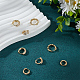 Beebeecraft 4 Pairs 4 Style Clear Cubic Zirconia Rectangle & Twist Rope Shape Hoop Earrings EJEW-BBC0001-18-4