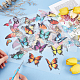 OLYCRAFT 5 Sheets/About 55Pcs 5 Style Butterfly Heat Transfer Decals Colorful Butterfly Iron on Patches PET Heat Transfer Film for DIY T-Shirt Jeans Pillow Clothing Decoration Garments Accessories DIY-OC0010-01-3