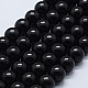 Natürliche Perlen aus Ebenholz WOOD-F006-03-6mm-1