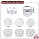 Pandahall Elite 12 шт. 3 стильные алюминиевые неглубокие круглые банки для свечей AJEW-PH0004-83-2