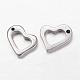 304 Stainless Steel Open Heart Charms STAS-F035-09-2