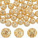 50 шт. латунные филигранные бусины KK-BBC0010-68-1