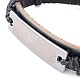 Leather Cord Bracelet for Men Women BJEW-C005-01A-3