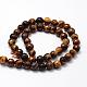 Faceted Natural Tiger Eye Beads Strands G-F364-04-8mm-2