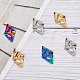 Beebeecraft 1 Box 30Pcs 3 Colors Rhombus Charms 18K Gold Plated Stainless Steel Textured Rhombus Shape Metal Pendant 32.5x18x1mm for DIY Necklace Bracelet Jewelry Making STAS-BBC0001-48-4