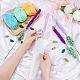 4色かぎ針編みポリエステルラベンダーフラワーオーナメント2個。  造花  結婚式の家の装飾用  ミックスカラー  402x26mm  2個/カラー AJEW-FG0002-67-3