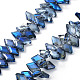 Fili di perle di vetro romboidale placcate EGLA-A036-12A-FR03-1