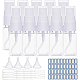 Benecreat 24パック10ml透明プラスチックスプレーボトル、ダストキャップ付きファインミストプラスチックトラベルアトマイザー、10個スポイト付き  液体化粧品用4個ホッパーと1個ラベルペースト DIY-BC0010-96-1