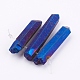 Electroplated Natural Quartz Crystal Graduated Beads Strands X-G-P315-A06-3