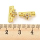 Rack Plating Brass Micro Pave Clear Cubic Zirconia Multi-strand Links KK-F864-05G-3