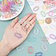 220Pcs 11 colors Transparent Acrylic Linking Rings OACR-PH0001-61-6