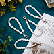 Pandahall elite 4 pz 2 colori cinturini da polso con perline in resina imitazione perla FIND-PH0008-22-4